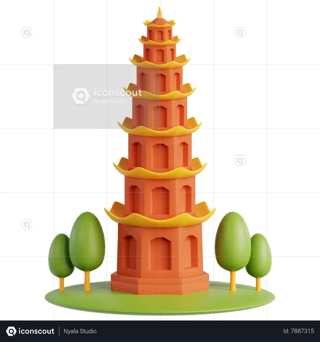 Temple  3D Icon