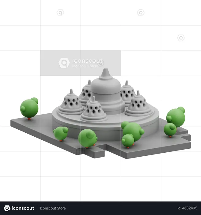 Temple  3D Illustration