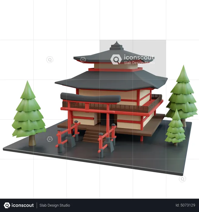 Temple  3D Icon