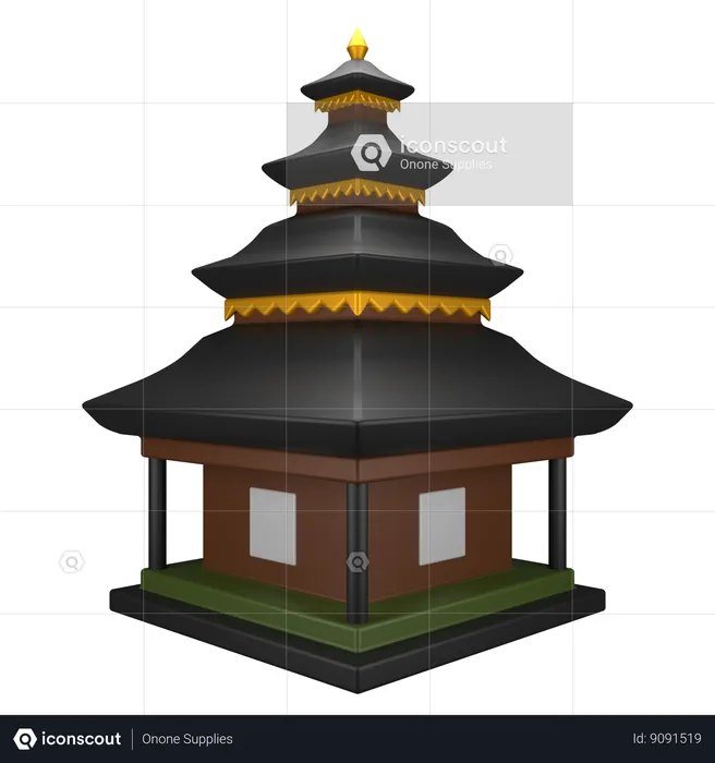 Temple d'Ulun Danu  3D Icon