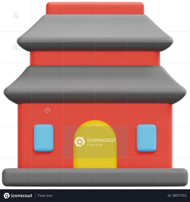 Templo  3D Icon