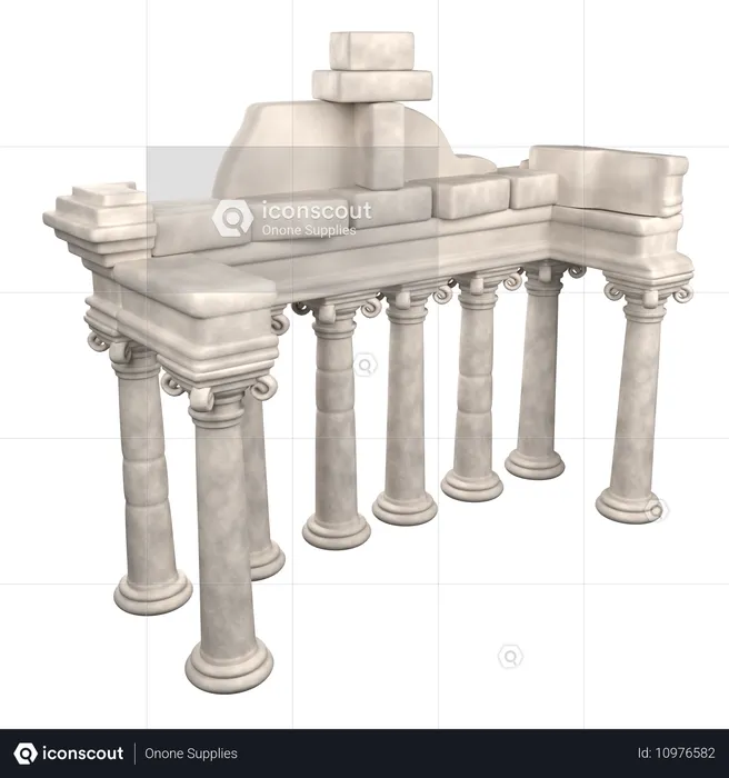 Templo de saturno  3D Icon