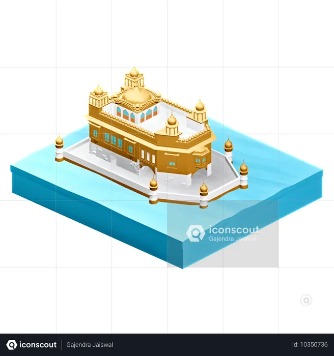 Templo dorado de Amritsar  3D Icon