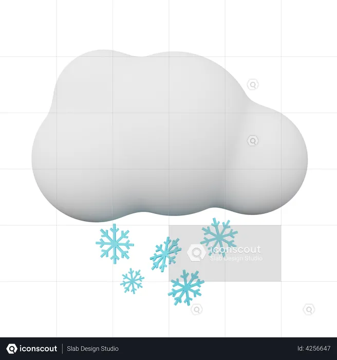 Tempo nevado  3D Illustration