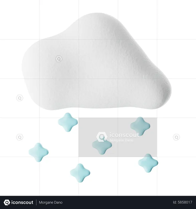 Tempo nevado  3D Icon