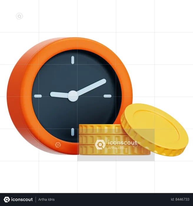 Tempo é dinheiro  3D Icon