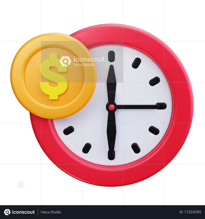 Tempo é dinheiro  3D Icon