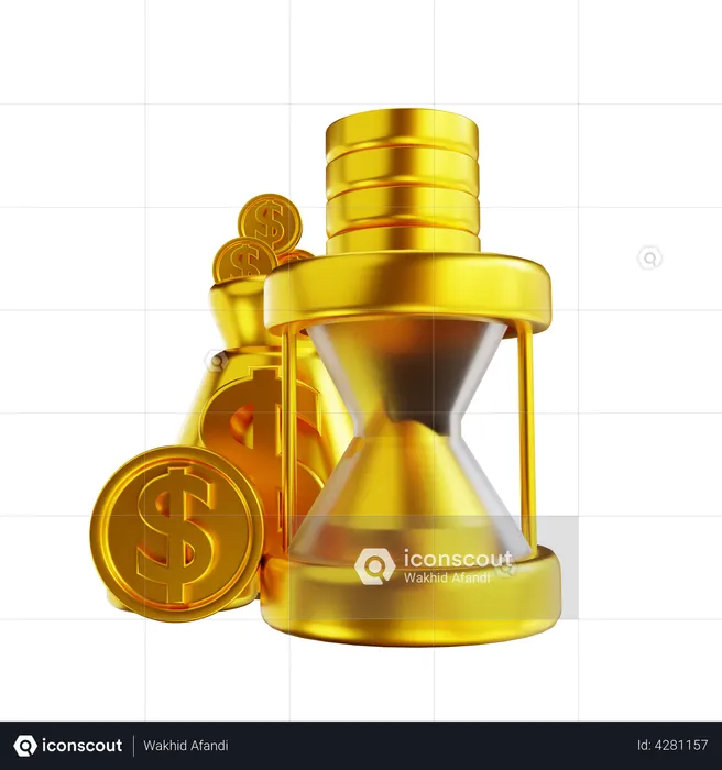 Tempo é dinheiro  3D Icon