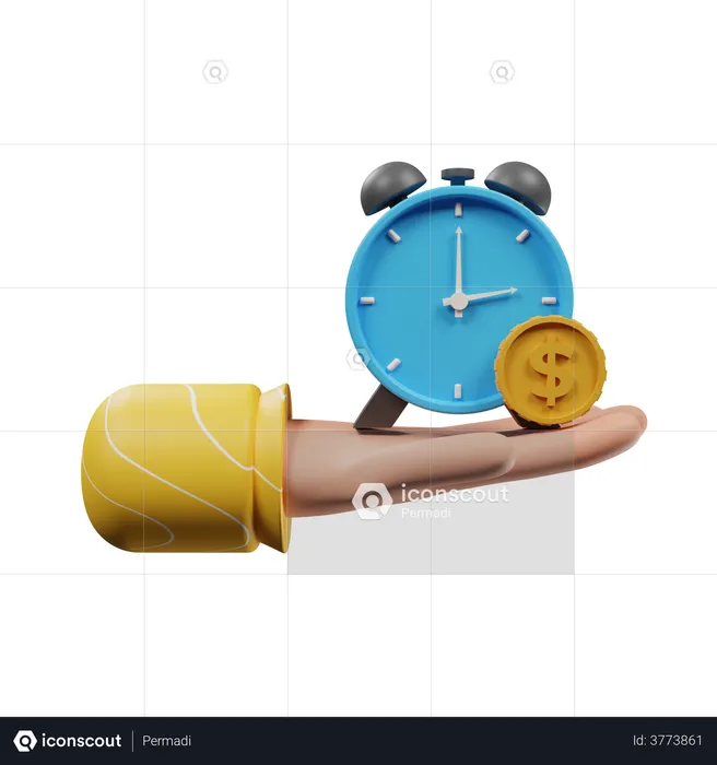 Tempo é dinheiro  3D Illustration