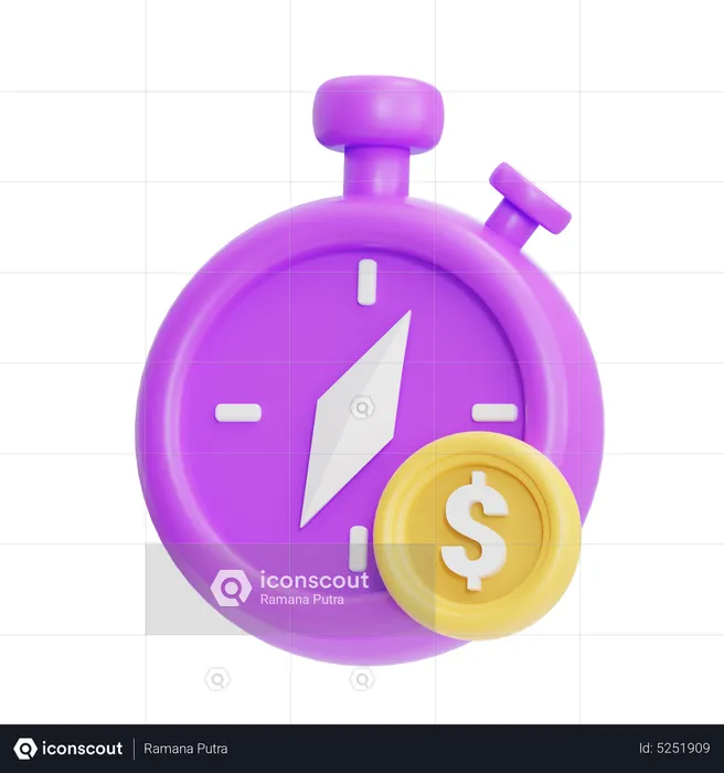 Tempo é dinheiro  3D Icon