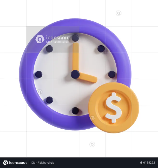 Tempo é dinheiro  3D Icon