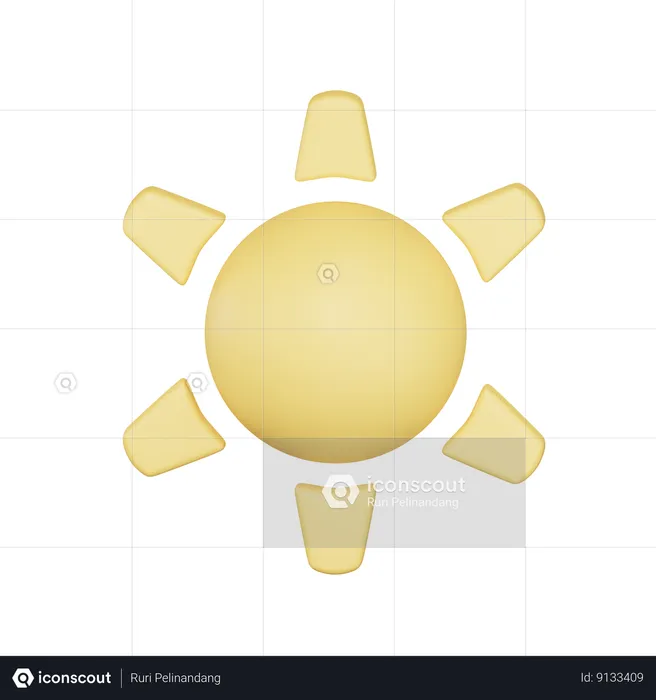 Tempo ensolarado  3D Icon