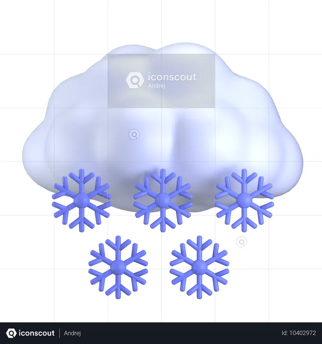 Tempo nevado  3D Icon