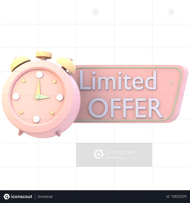 Oferta limitada con temporizador  3D Icon