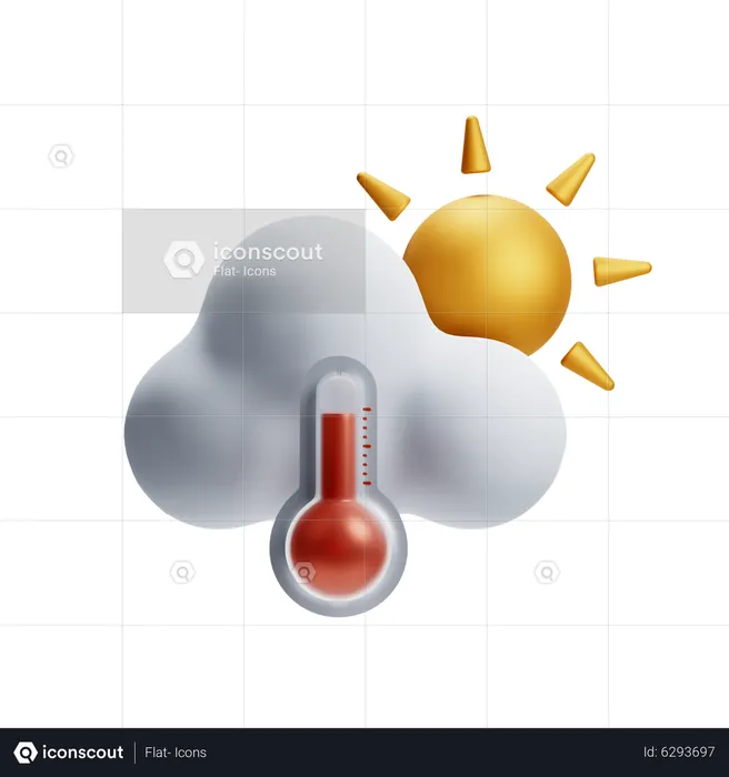 Temps chaud  3D Icon