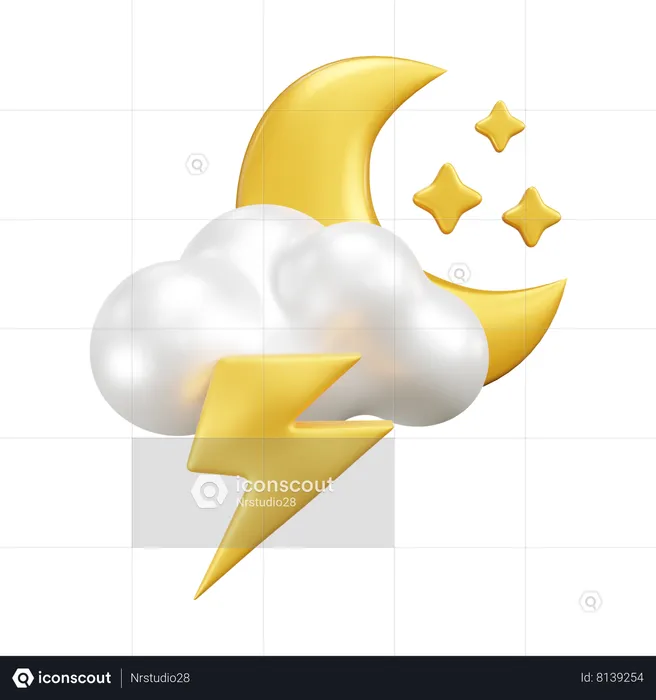 Temps au clair de lune  3D Icon