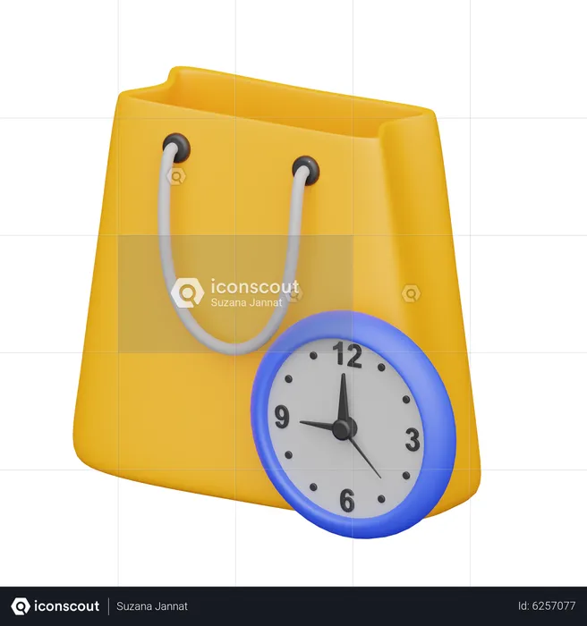 Temps de magasinage  3D Icon