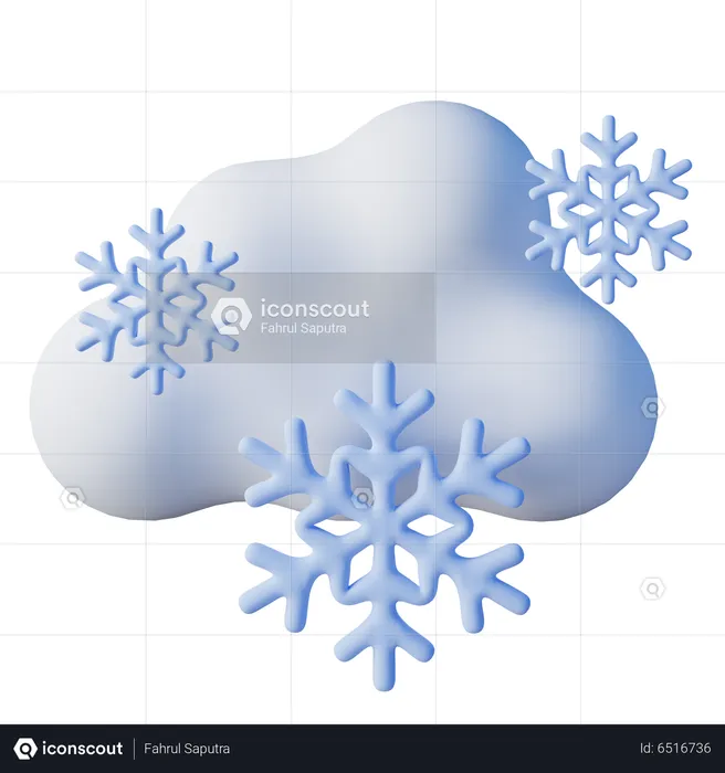 Temps enneigé  3D Icon