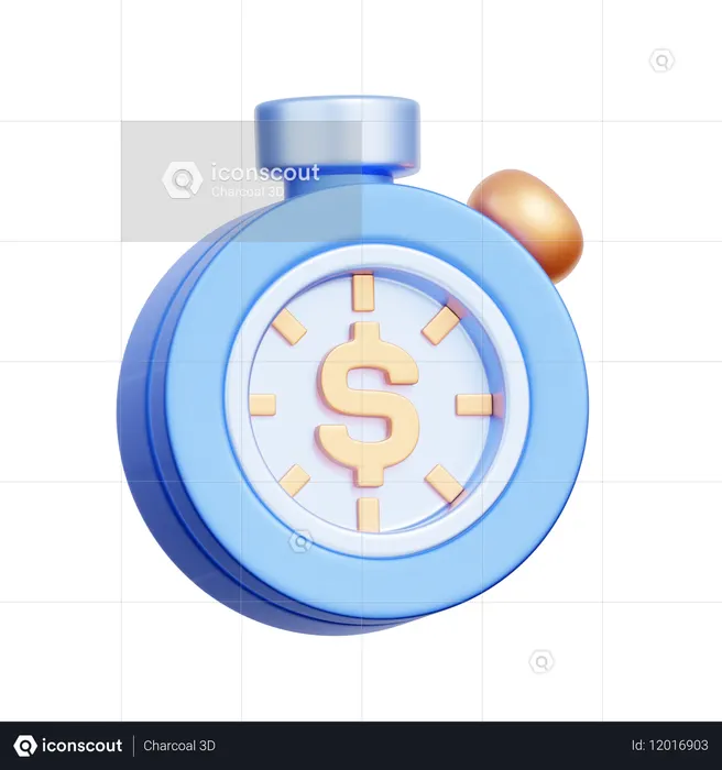 Du temps et de l'argent  3D Icon