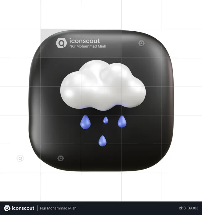 Climat pluvieux  3D Icon