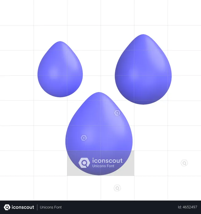 Climat pluvieux  3D Icon