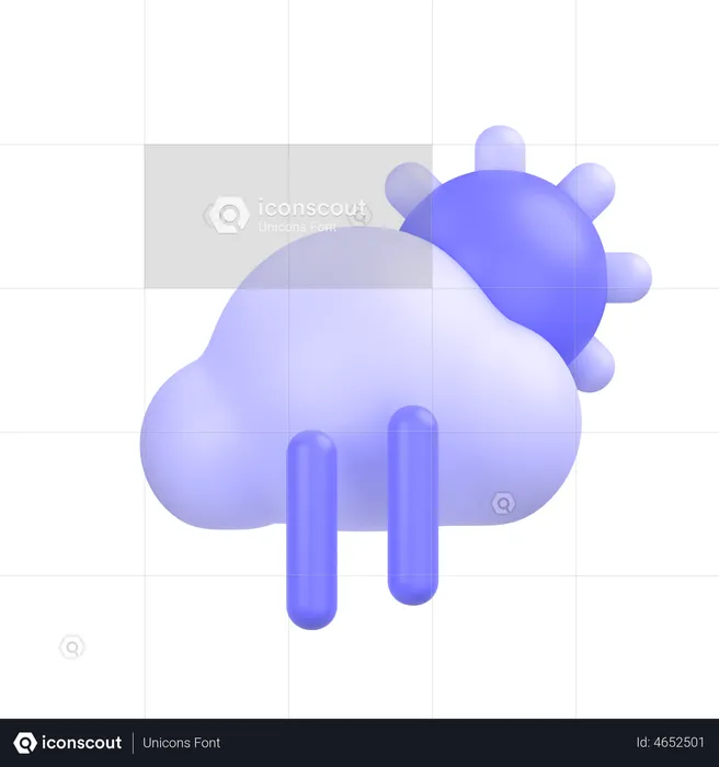Climat pluvieux  3D Icon