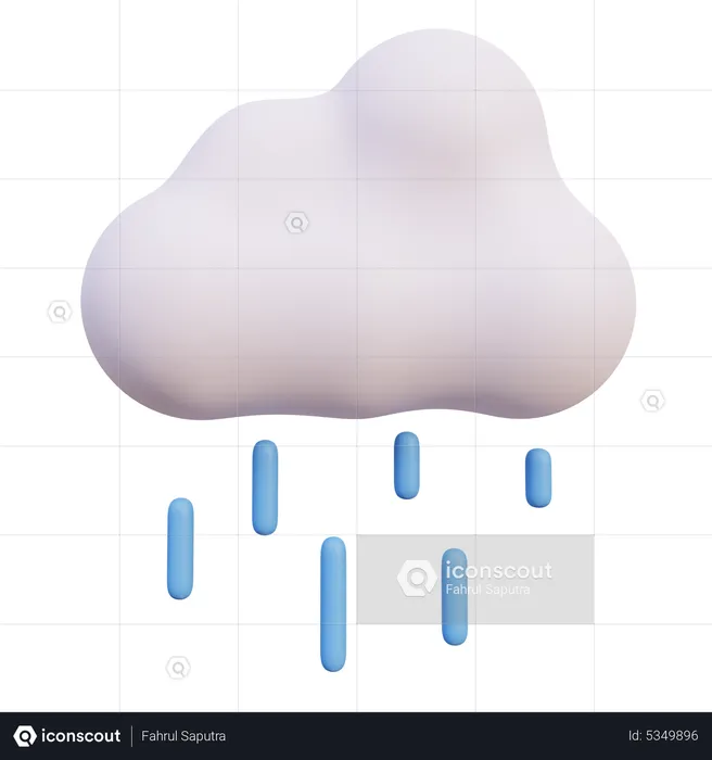 Climat pluvieux  3D Icon