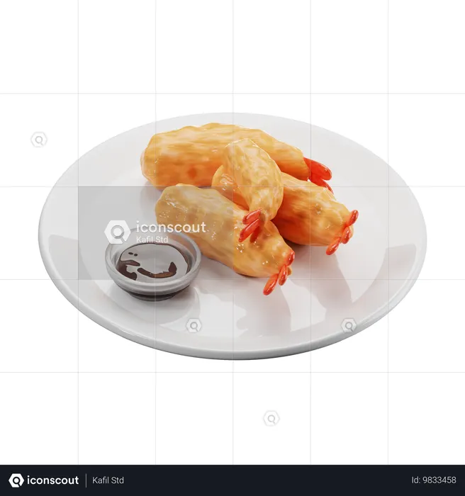 Tempura, japanisches Essen  3D Icon