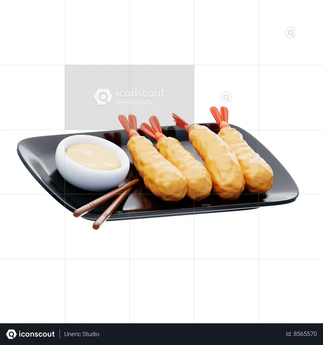 Plat de tempura  3D Icon