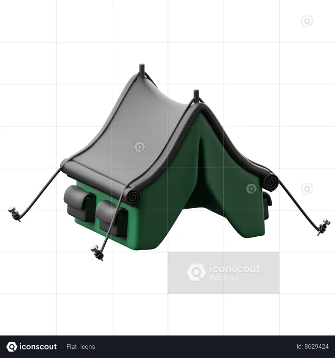 Tenda militar  3D Icon