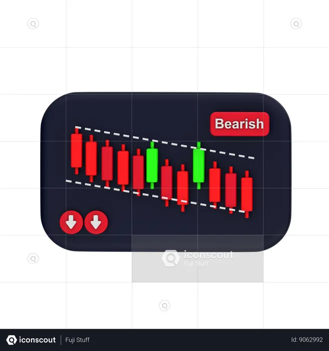 Tendance baissière  3D Icon
