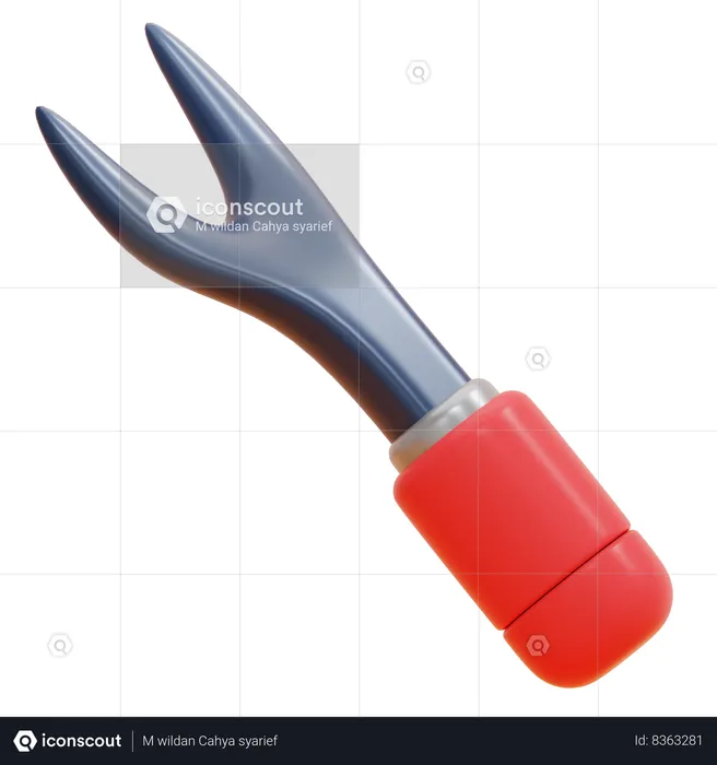 Tenedor de barbacoa  3D Icon
