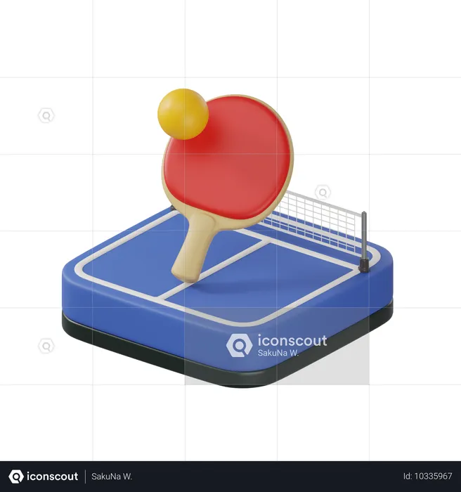 Tenis de mesa  3D Icon