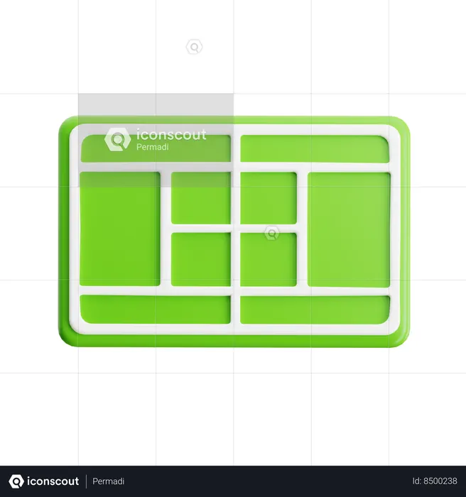 Tennis Court  3D Icon