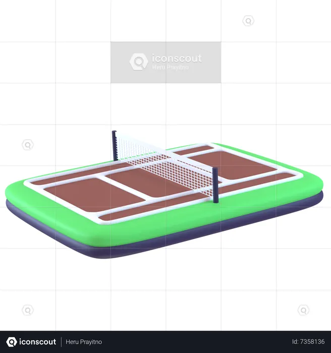 Tennis Field  3D Icon