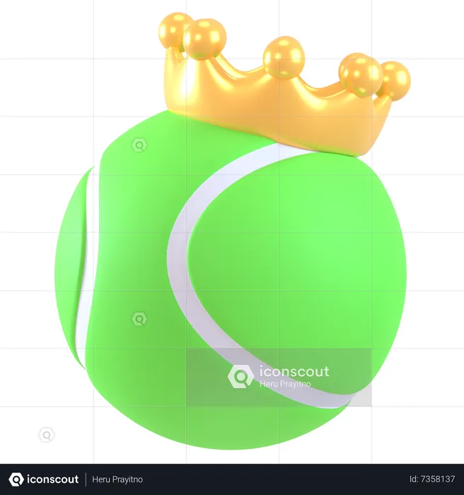 Tennis King  3D Icon