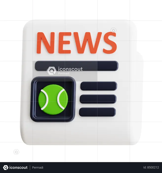 Tennis News  3D Icon