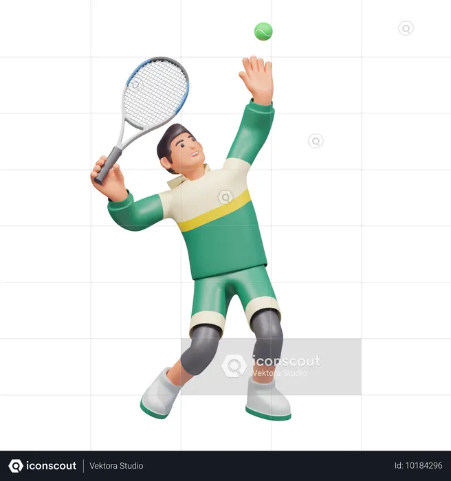 Service de tennis  3D Icon