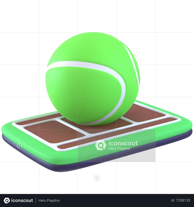 Tennisplatz  3D Icon