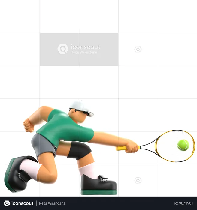 Tennisspieler  3D Icon