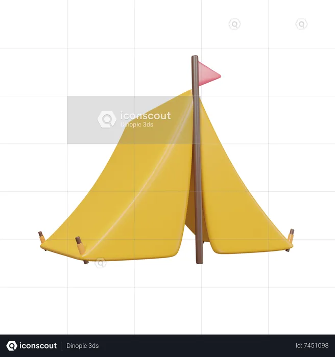 Tent Camp  3D Icon