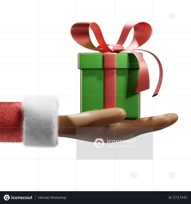Tenant un cadeau de Noël  3D Icon