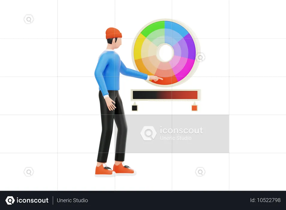 Teoría del color  3D Illustration