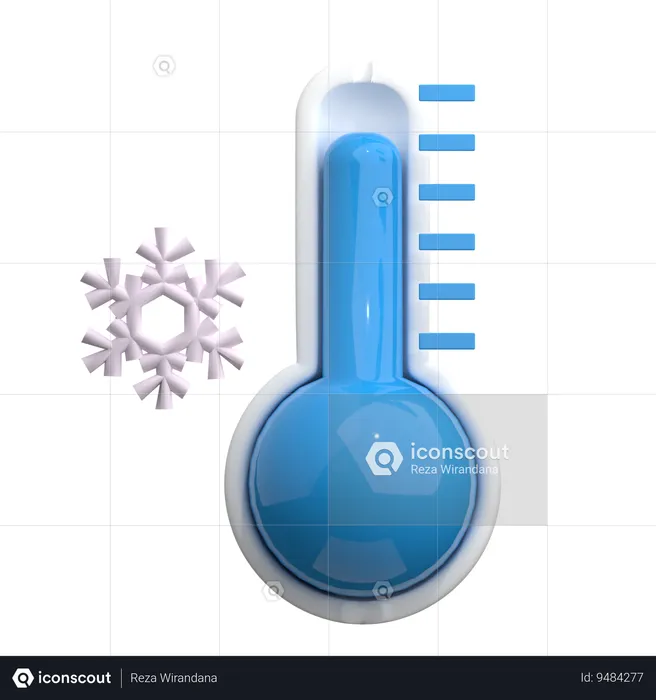 Termómetro frio  3D Icon