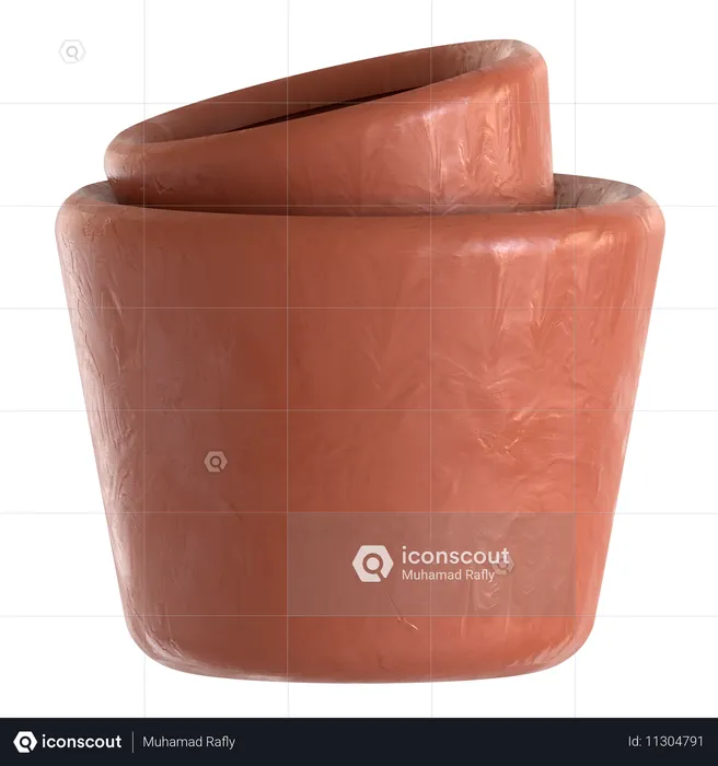 Terracotta pot  3D Icon