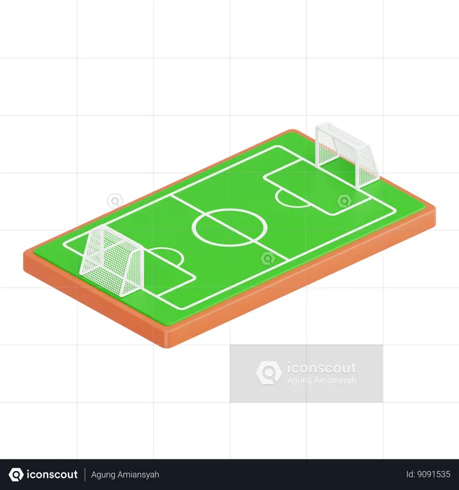 Terrain de football  3D Icon