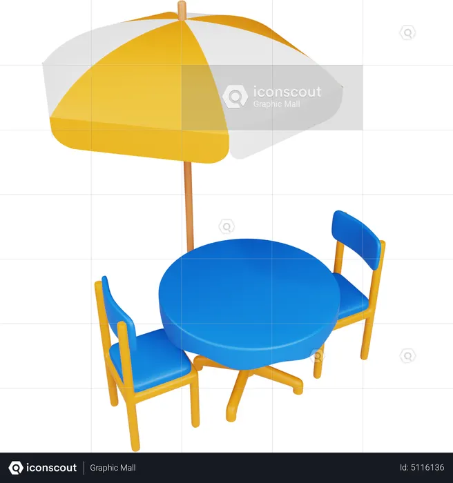 Terrassenrestaurant  3D Icon