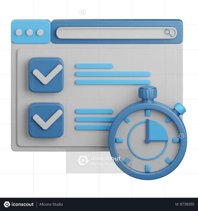 Test de vitesse de page Web  3D Icon