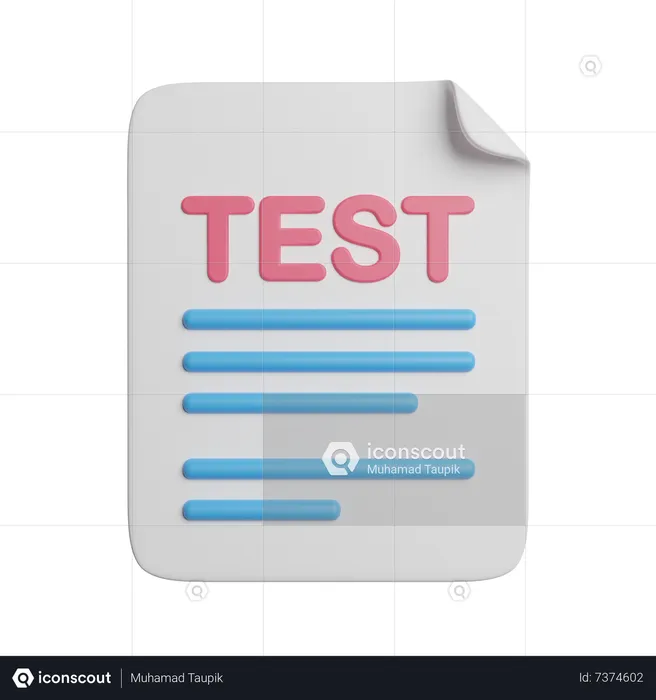 Test Sheet  3D Icon
