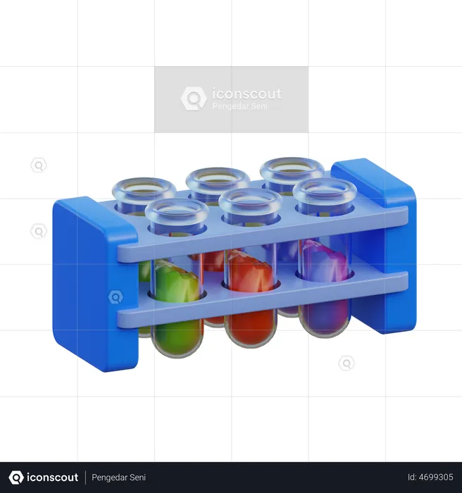 Test Tube Rack  3D Illustration